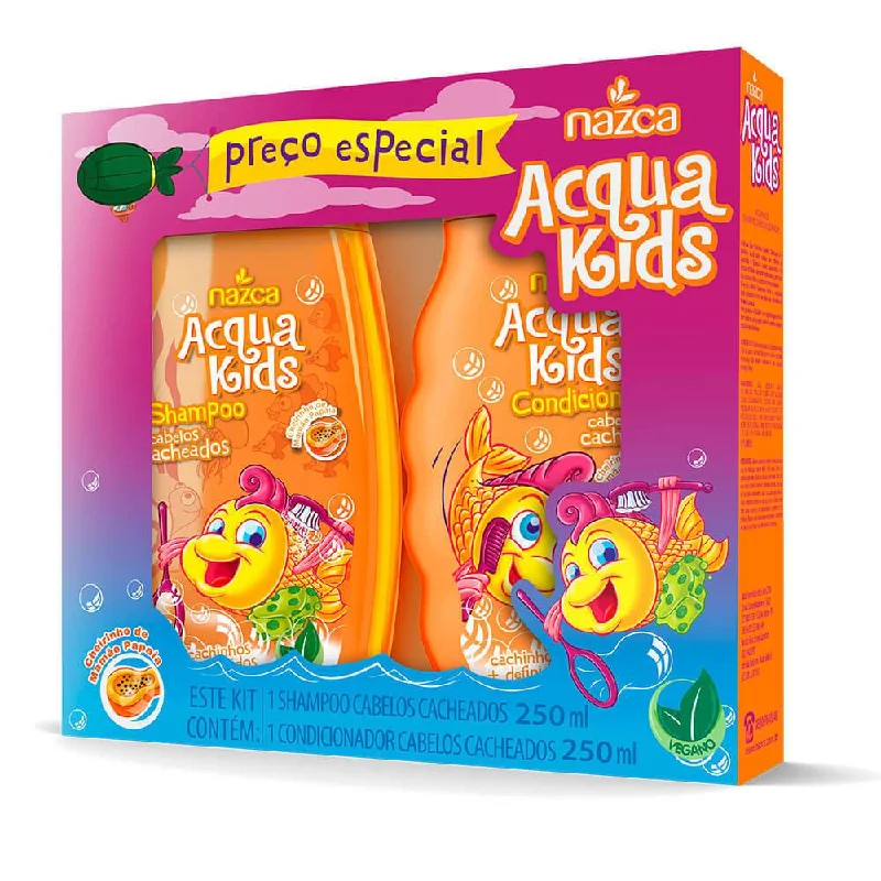 Acqua Kids Curly Hair Curls Maintenance Treatment Vegan Kit 2x 250ml - Nazca