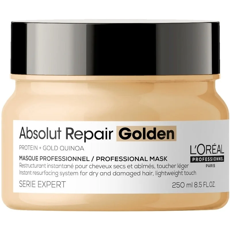 Hair care for uneven coily hair-Loreal Professional Serie Expert Absolut Repair Golden Masque