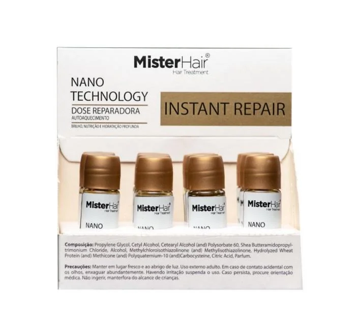 Lot of 4 Nano Technology Treatment Instant Repair Ampoules 15ml - Mister Hair