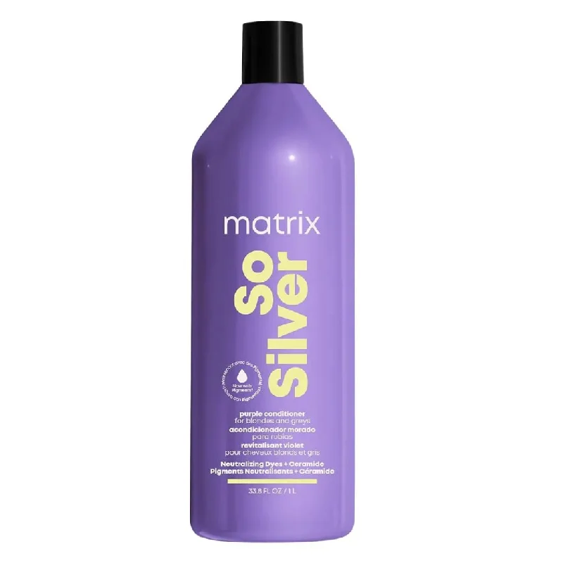 Organic hair care for brilliance-Matrix Total Results So Silver Conditioner 1L