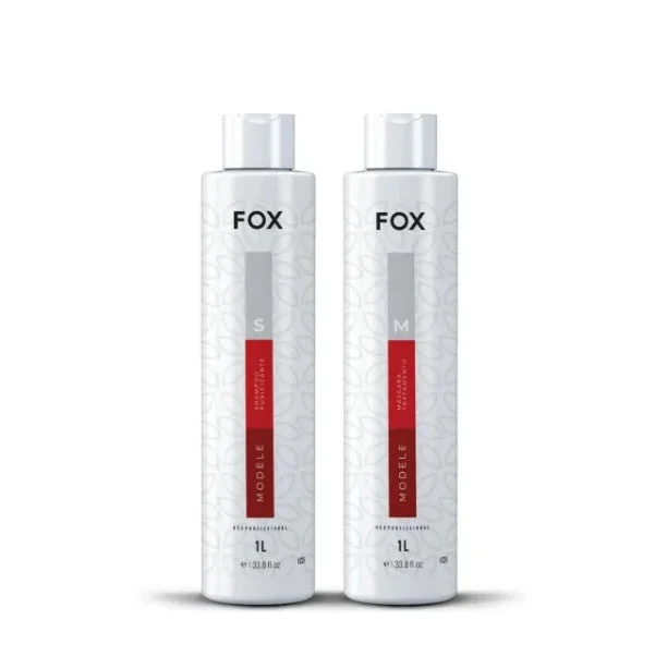 Ease lotion-Modele Progressive Brush Hair Straightening Brazilian Blowout Kit 2x1L - Fox