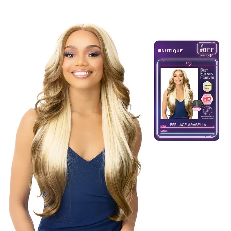 Care-free synthetic wigs-NUTIQUE BFF Synthetic Hair HD Lace Front Wig - ARABELLA