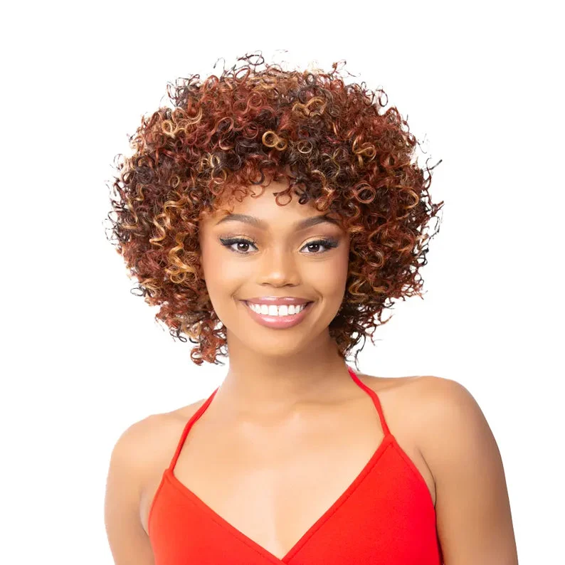 Synthetic wigs for geek meetups-NUTIQUE Premium Synthetic Full Wig - DAMONICA