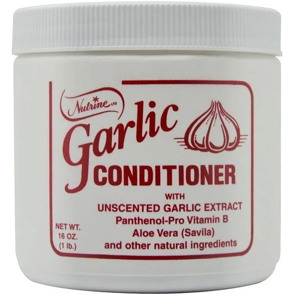 Hair care for coarse coily curls-Nutrine Garlic Cream Conditioner Jar 16 Oz