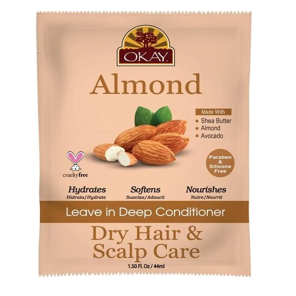 Organic hair care for sparkle-Okay Almond Dry Hair & Scalp Care Leave In Deep Conditioner (12 Pack)