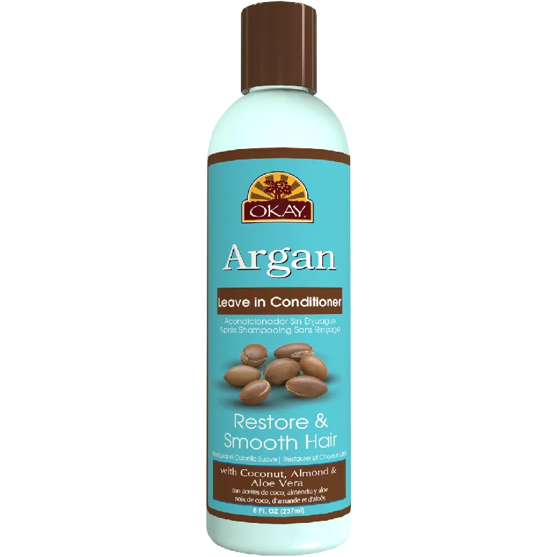 Hair care products with almond seed-Okay Argan Oil Leave In Conditioner 8Oz