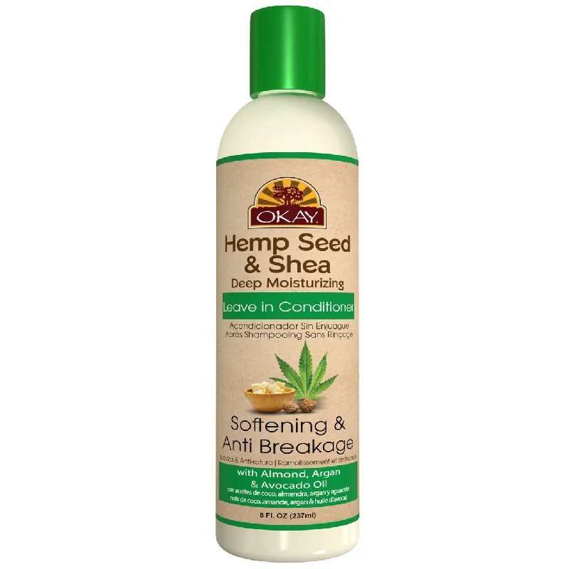 Hair care products with cashew oil-Okay Hemp Shea Deep Leave In Conditioner 8 OZ