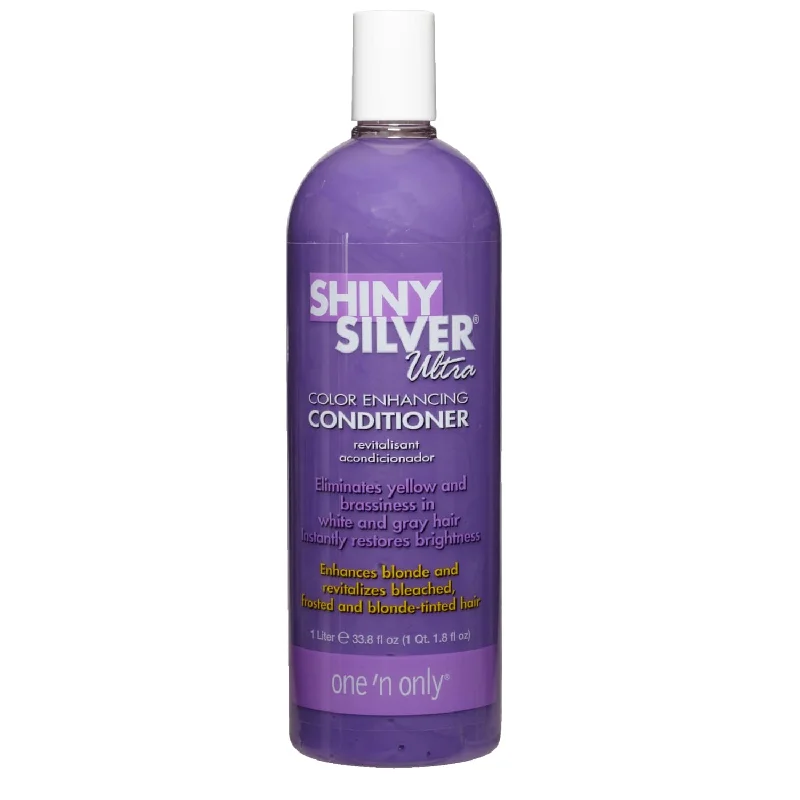 Hair care for post-bleach recovery-One'n Only Shiny Silver Conditioner 33.8 Oz