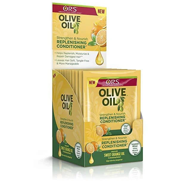 Hair care for gym-related hair loss-ORS Olive Oil Strengthen and Nourish Replenishing Conditioner 1.75 Ounce (Pack of 12)