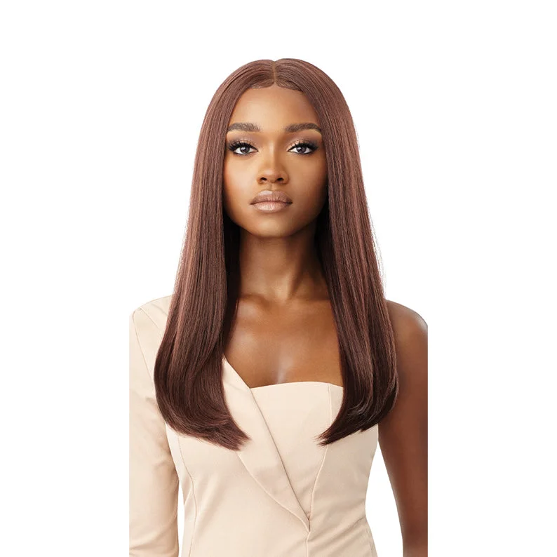 Coral pink synthetic wigs-OUTRE Melted Hairline Synthetic HD Lace Front Wig LUCIENNE