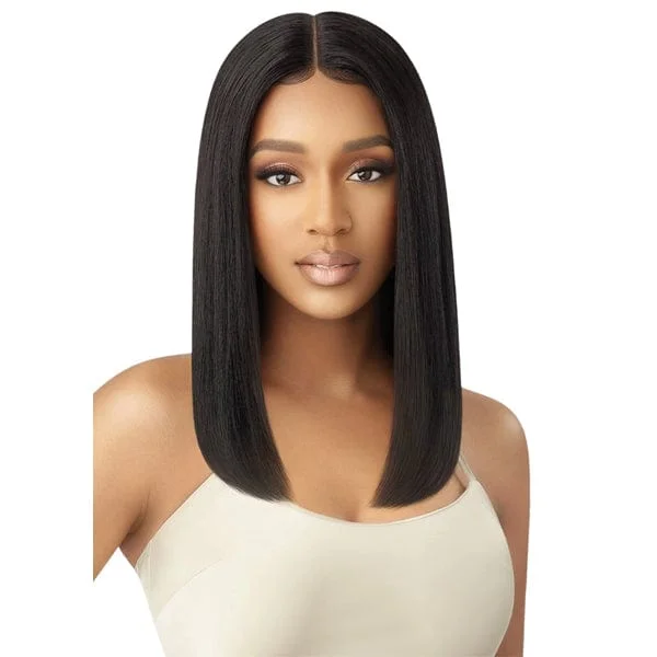 real person hair ring lustrous band-Outre Mytresses Gold Label 100% Human Hair Lace Front Wig - NATURAL STRAIGHT 16"