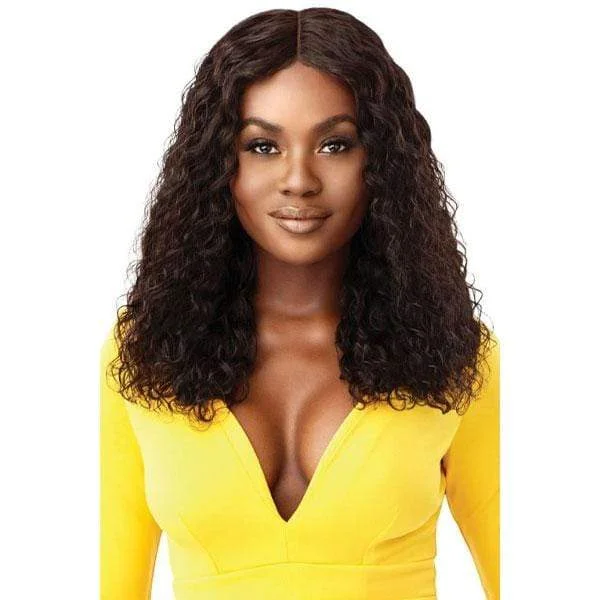 real person hair ring creative band-Outre Mytresses Gold Label 100% Human Hair Lace Front Wig - ISADORA