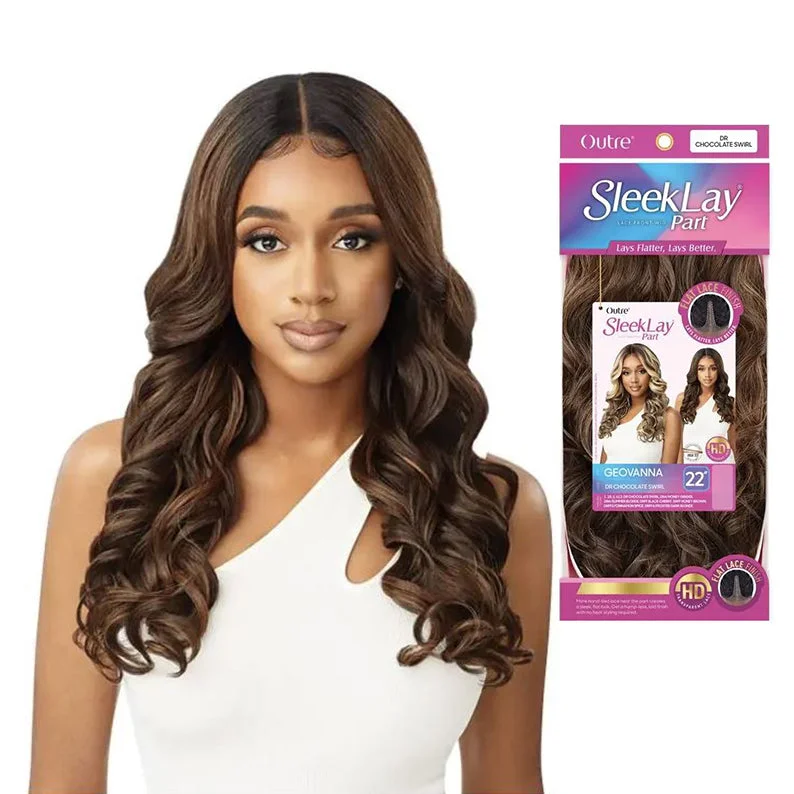 Synthetic wigs for tribal style-OUTRE SleekLay Part Synthetic HD Lace Front Wig - GEOVANNA