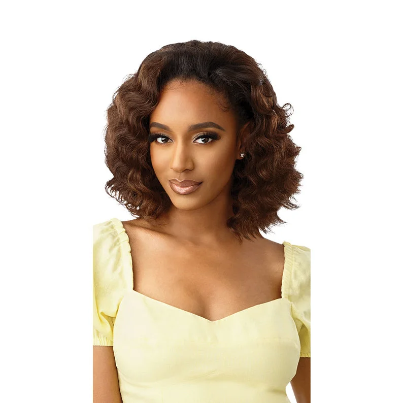 Synthetic wigs for senior ladies-OUTRE Converti Cap Synthetic Hair Half Wig SWAY SOIREE