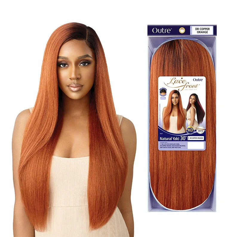 Synthetic wigs for rogue princess-OUTRE Synthetic Hair HD Lace Front Wig - NATURAL YAKI 30"