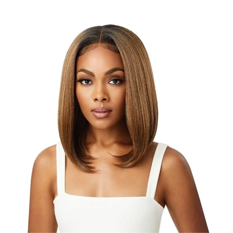 Synthetic wigs for quiz nights-OUTRE Synthetic Lace Front Wig Perfect Hairline 13x4 FAUX SCALP DANNITA