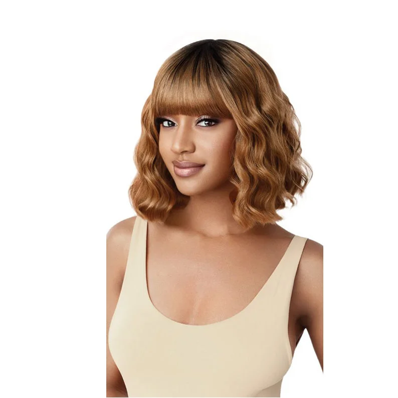 Synthetic wigs with pin clips-OUTRE Synthetic Wigpop Full Wig - TOMMY