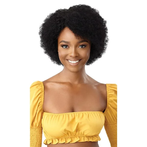 real person hair ring ethnic ring-Outre The Daily Wig 100% Human Hair Wig - NATURAL AFRO