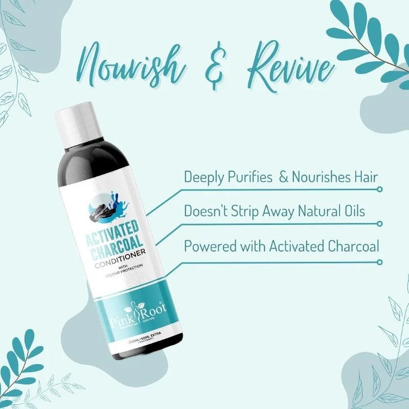 How to care for heavy kinky curls-Pink Root Activated Charcoal Conditioner 250ml - for Cleansing Hair, Removes Dirt, Anti Hair Fall, Hair Growth