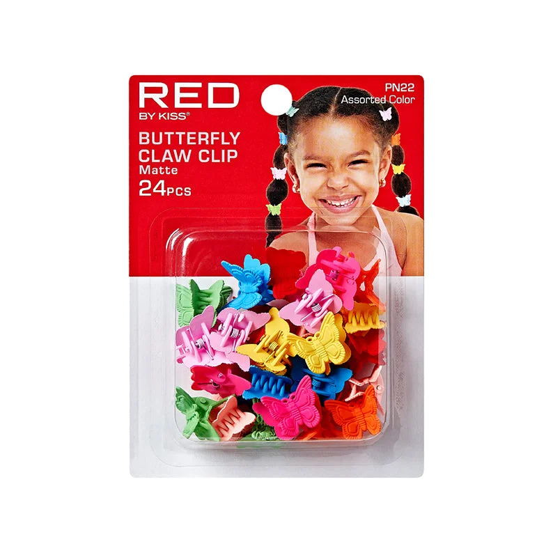 RED by KISS Kids Butterfly Claw Clip Matte 24pcs #PN22