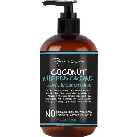 Hair care tips for greasy split ends-Renpure Coconut Whipped CrÃ¨me Leave In Conditioner 16 Ounce