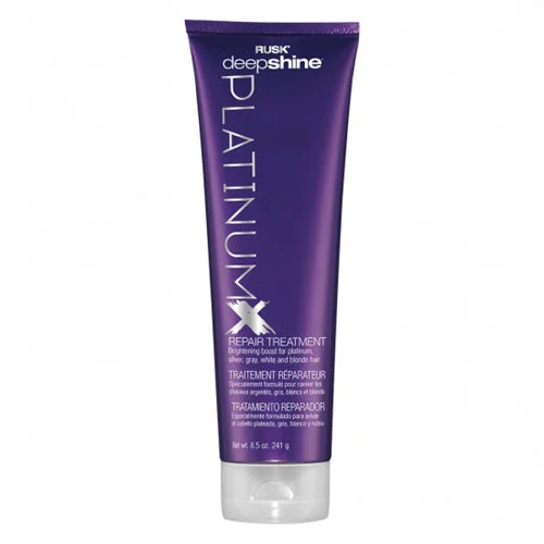 Hair care routine for young children-Rusk Deepshine Platinumx Repair Treatment 8.5 oz