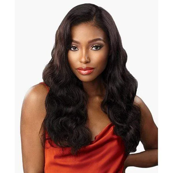 real person hair ring handmade craft-Sensationnel 100% Virgin Human Hair 15A 13X4 Frontal HD Lace Wig - BODY WAVE 24"