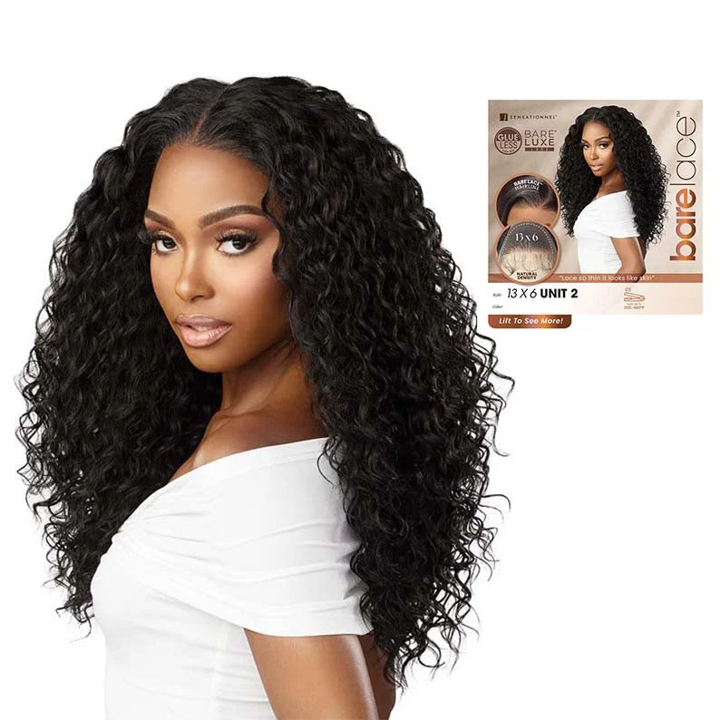 Synthetic wigs for talent shows-SENSATIONNEL Bare Lace Glueless Synthetic Extra Transparent Luxe 13X6 Lace Front Wig - 13X6 UNIT 2