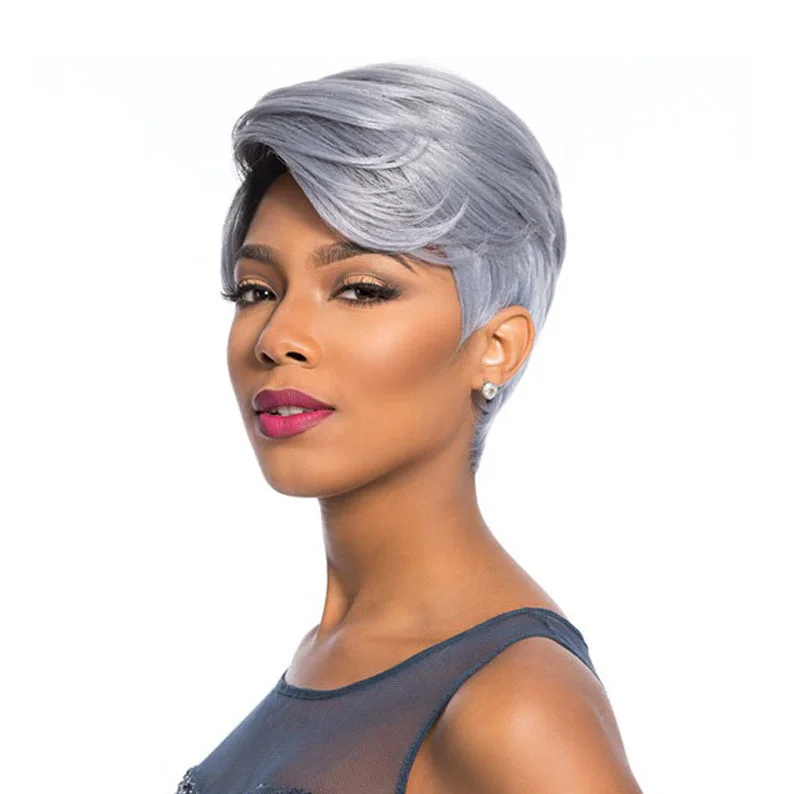 Synthetic wigs with ruffled waves-SENSATIONNEL Synthetic Instant Fashion Full Cap Wig - UMA