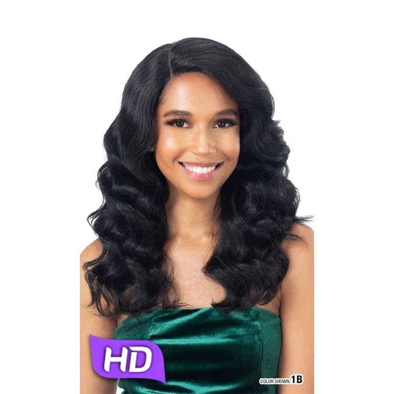 Synthetic wigs for tiny tots-SHAKE N GO Freetress Equal Synthetic Level Up HD Lace Front Wig SYLVIE