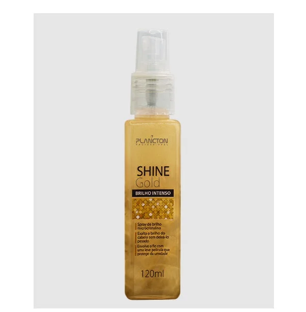 Strand grip lotion-Shine Gold Hair Finisher Protection Vegan Spray 120ml - Plancton Professional