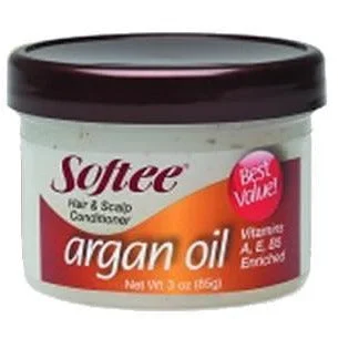 Hair care products for mature adults-Softee Argan Hair And Scalp Conditioner 3Oz