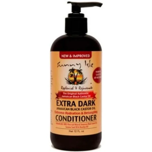 Hair care products with apricot kernel-Sunny Isle Black Castor Oil Extreme Hydration & Detangling Conditioner 12 Oz