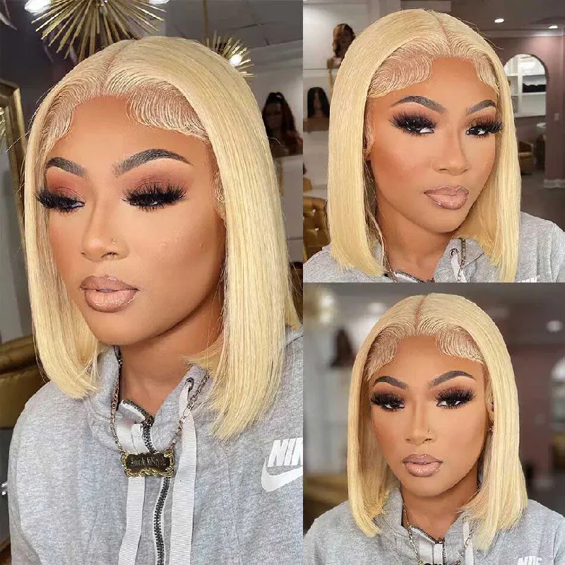 real person hair ring beautiful band-SUPER DEAL ! Hot Star 613 Blonde 13x4 Lace Frontal Bob Wigs 13x6 Lace Front Human Hair Wigs