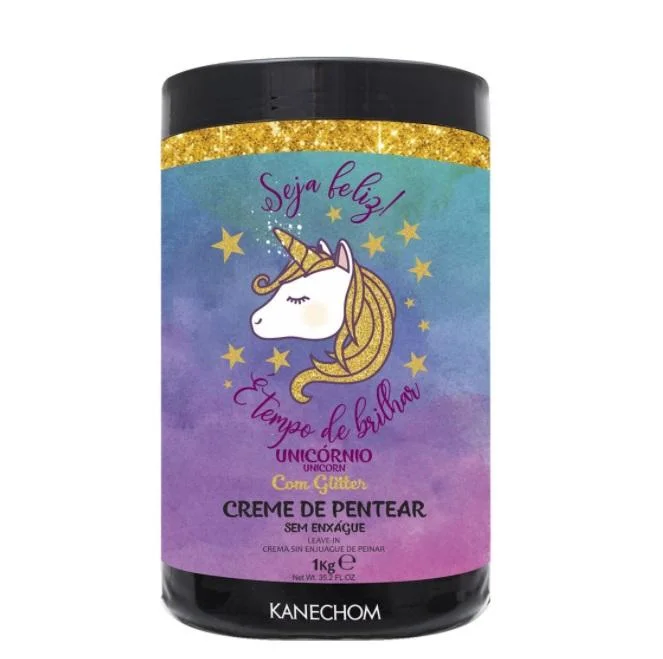 Unicorn Glitter Combing Cream Leave-In Hair Definition Finisher 1Kg - Kanechom